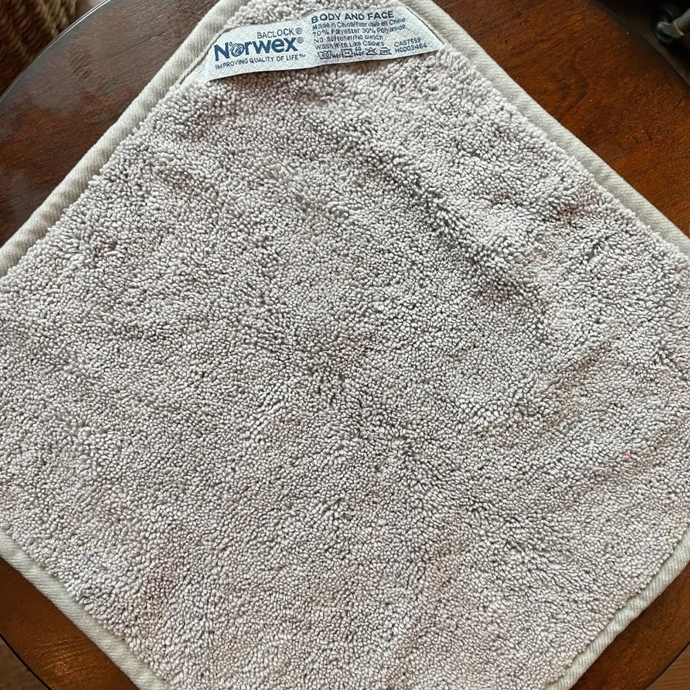 Norwex Baclock body and face cloth, Baby cloth, Beekman goat milk soap
